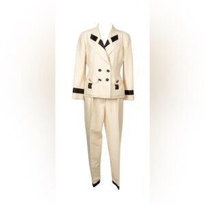 Chanel Boutique Classic Silk Jacket & Pants Ensemble 1991, XS